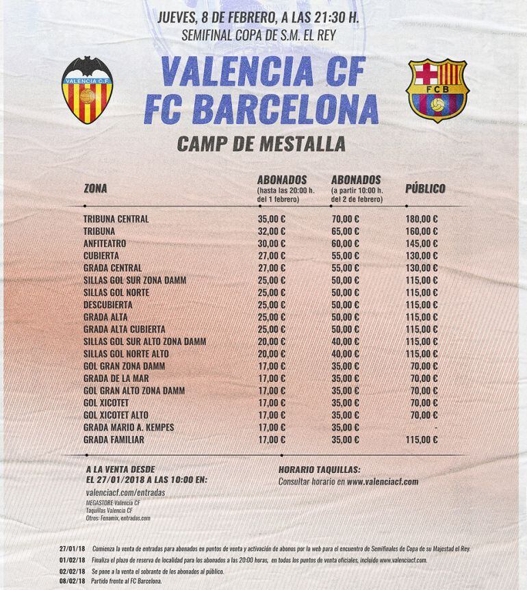 Precios entradas VCF-Barça Copa Rectificados 17-18.