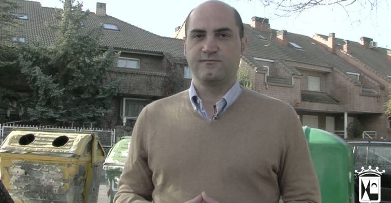 El alcalde de Colmenar Viejo, Jorge García, en su vídeo-comunicado