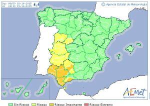 Las precipitaciones previstas para este domingo.