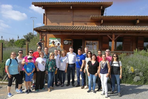 Ximo Puig en un acto de partido en Riba-roja, celebrando el Día del Medio Ambiente