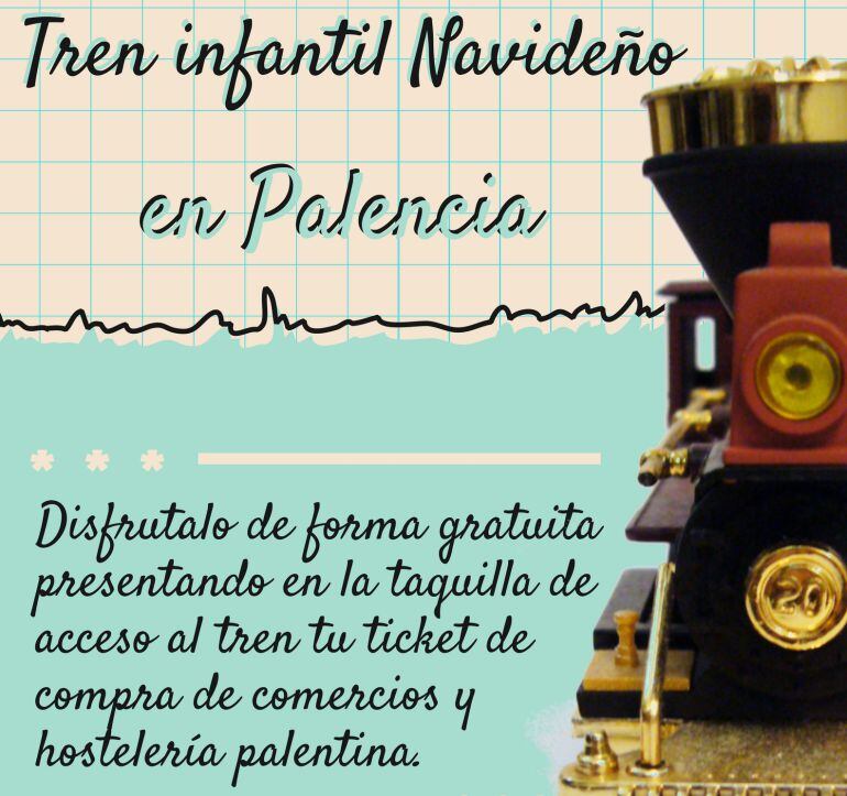 Cartel del tren infantil