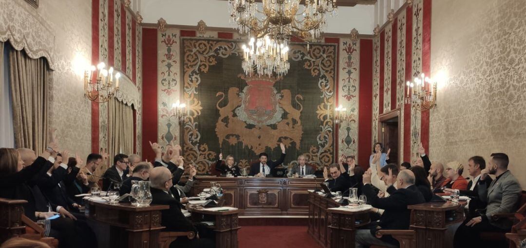 Votación en el pleno ordinario del mes de febrero