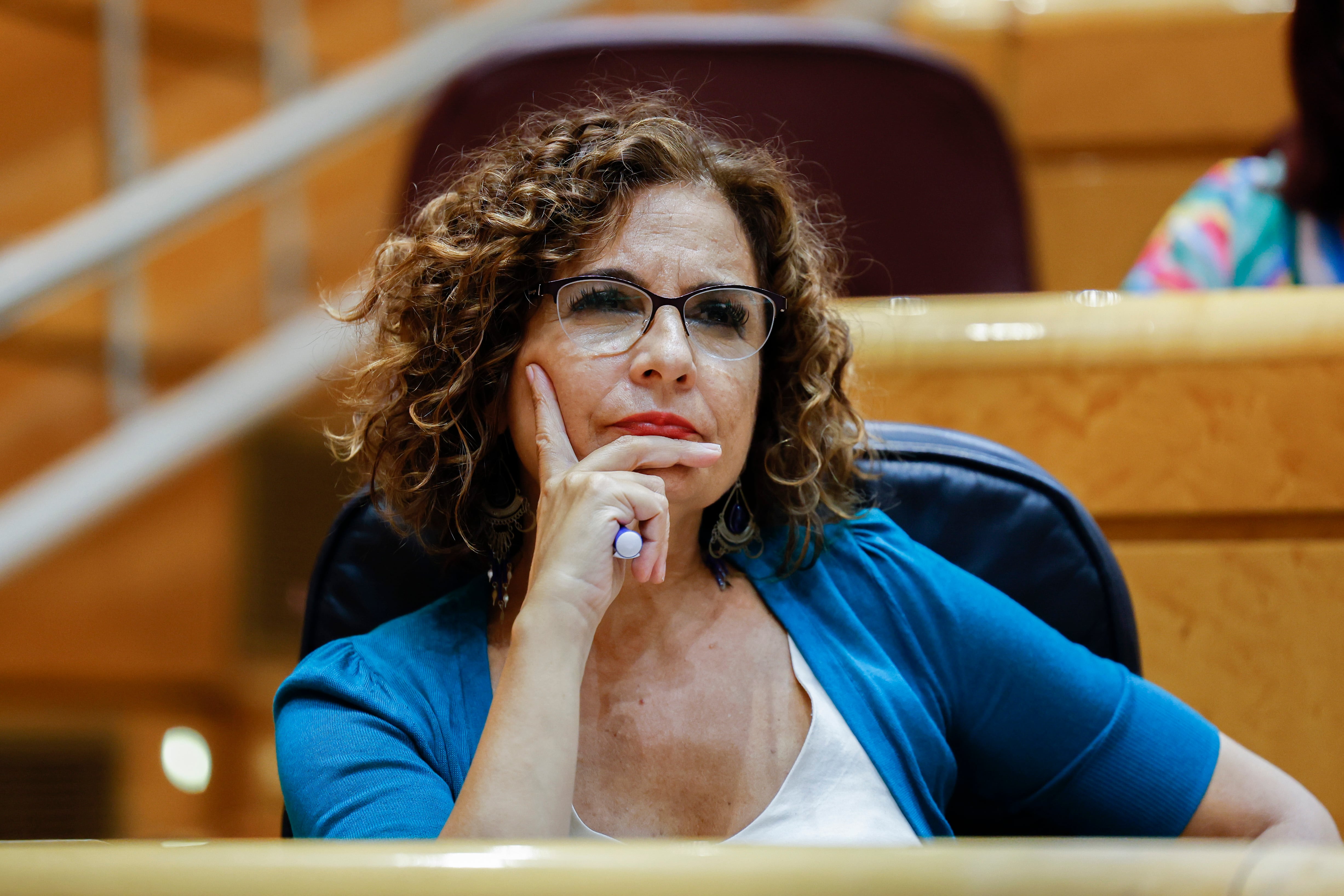 MADRID, 20/09/2022.-La ministra de Hacienda, María Jesús Montero, durante el pleno del Senado, este martes en Madrid. EFE / JuanJo Martín
