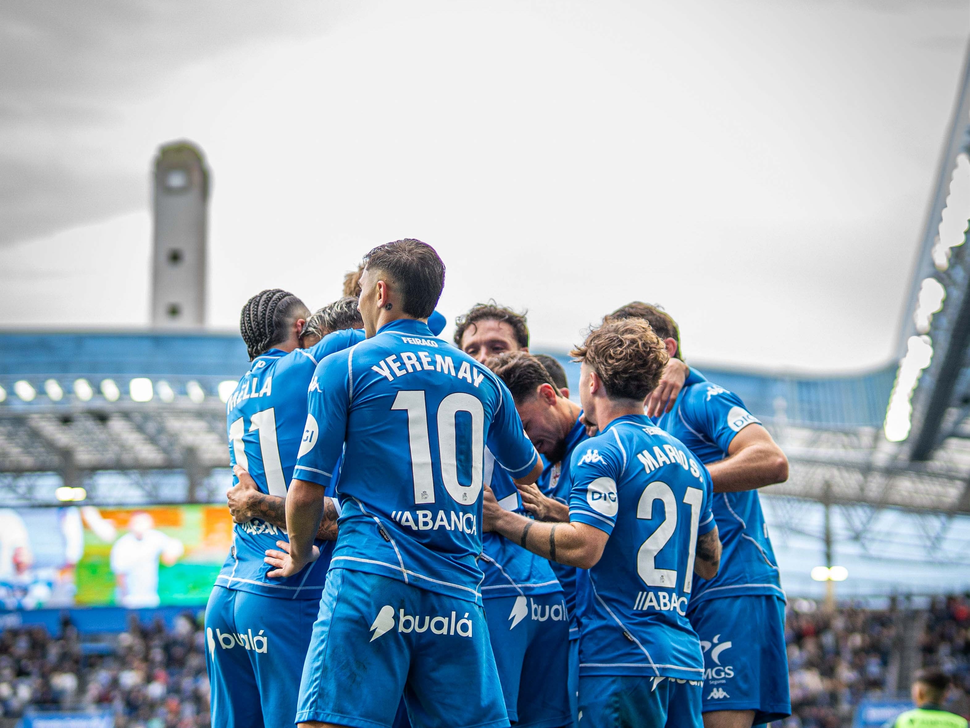 Los jugadores del Dépor celebran un gol | Foto: RCDeportivo