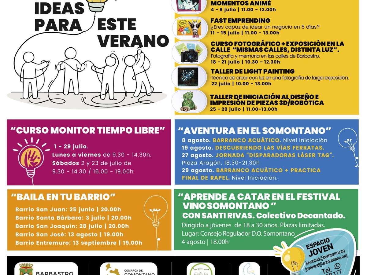 “Ideas para este verano”, propuestas estivales del Espacio Joven de Barbastro