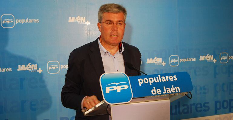 José Enrique Fernández de Moya en una comparecencia como presidente del PP de Jaén.