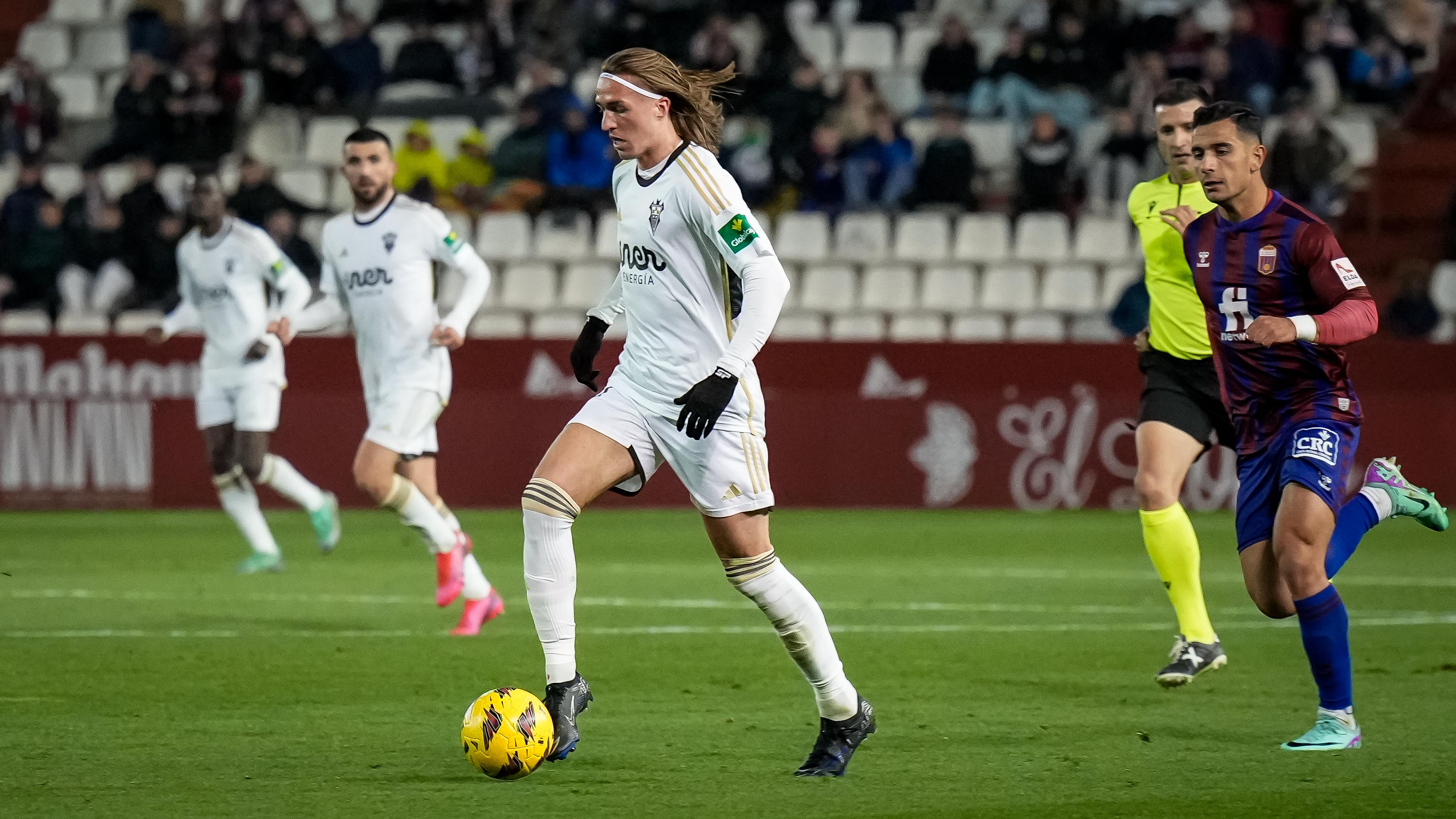 Pedro Benito, durante un partido disputado con el Albacete