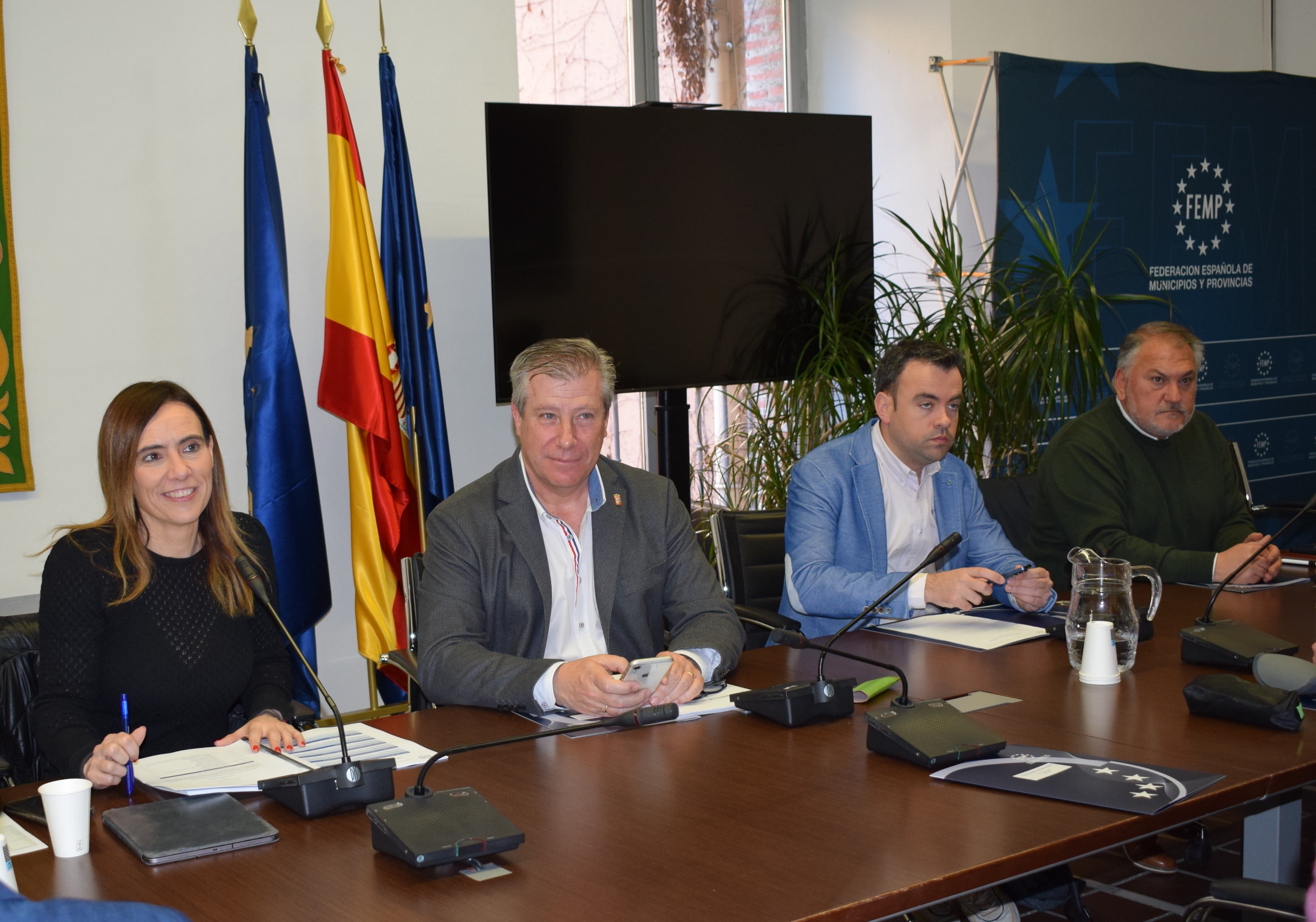 Carlos Fraile, segundo por la derecha, en la Comisión de Industria, Comercio y Mercados de la FEMP