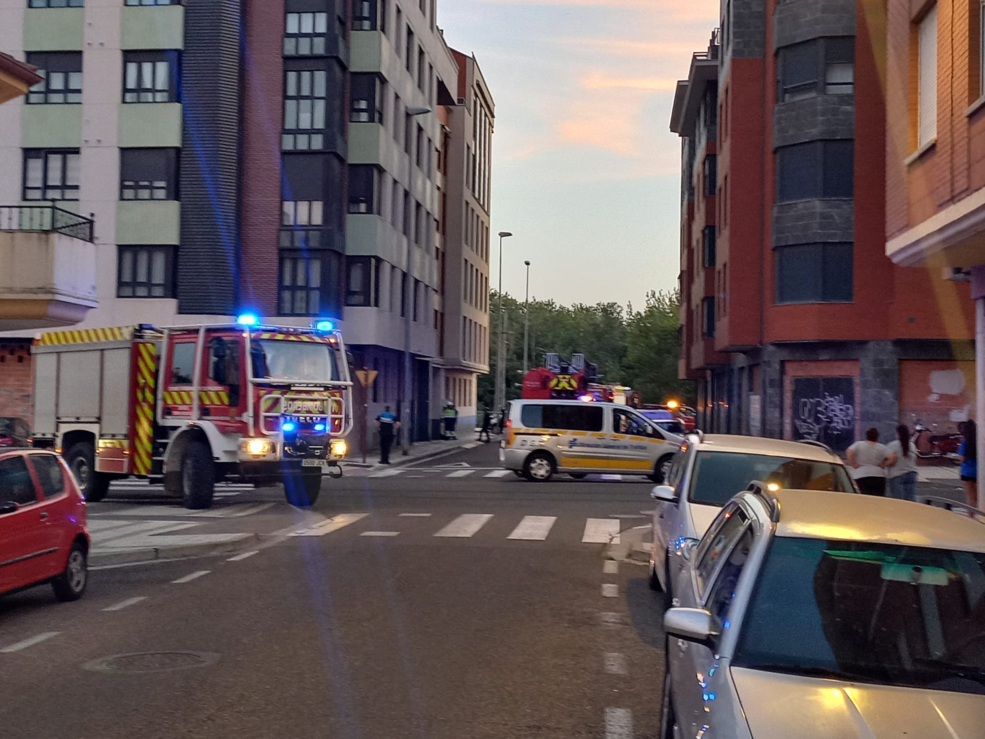 Amplio despliegue por una fuga de gas en el barrio de San Antonio de Palencia