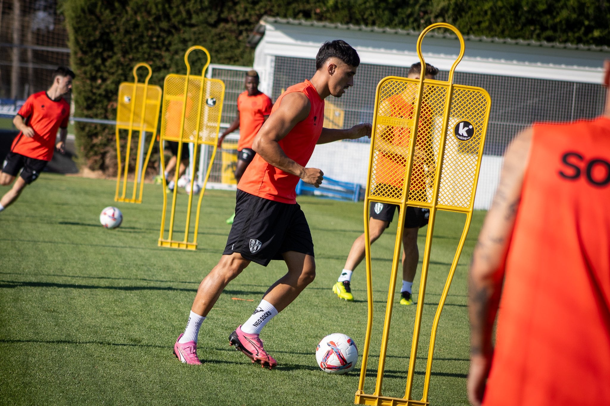 Ignasi Vilarrasa durante un entrenamiento de la SD Huesca