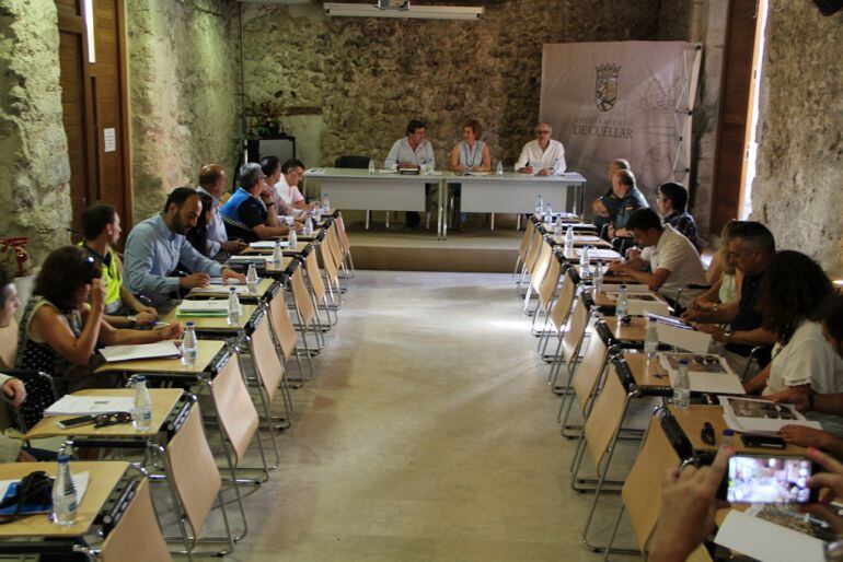 La subdelelagada del Gobierno, Lirio Martín y el alcalde de Cuéllar presiden la Junta de Seguridad de los Encierros de Cuéllar 2018