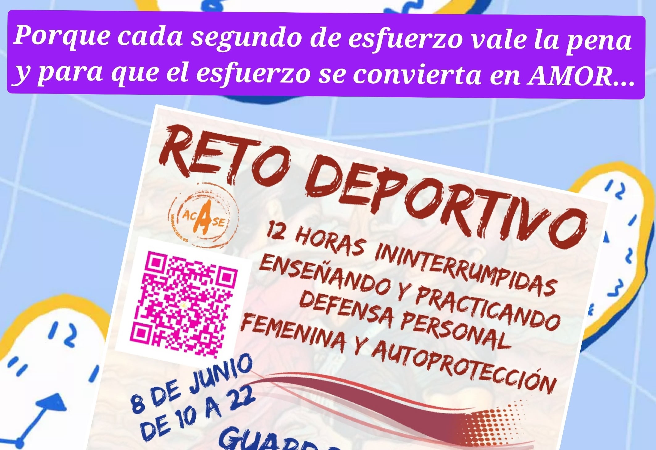 Guardo aborda el reto de pasar 12 horas ininterrumpidas enseñando y practicando defensa personal femenina