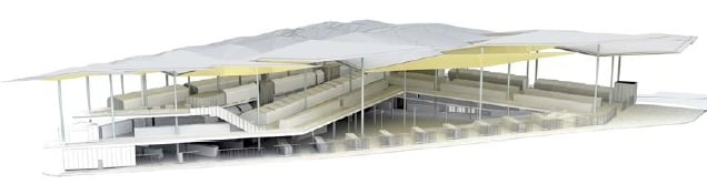 Una imatge del projecte de nou Mercat dels Encants