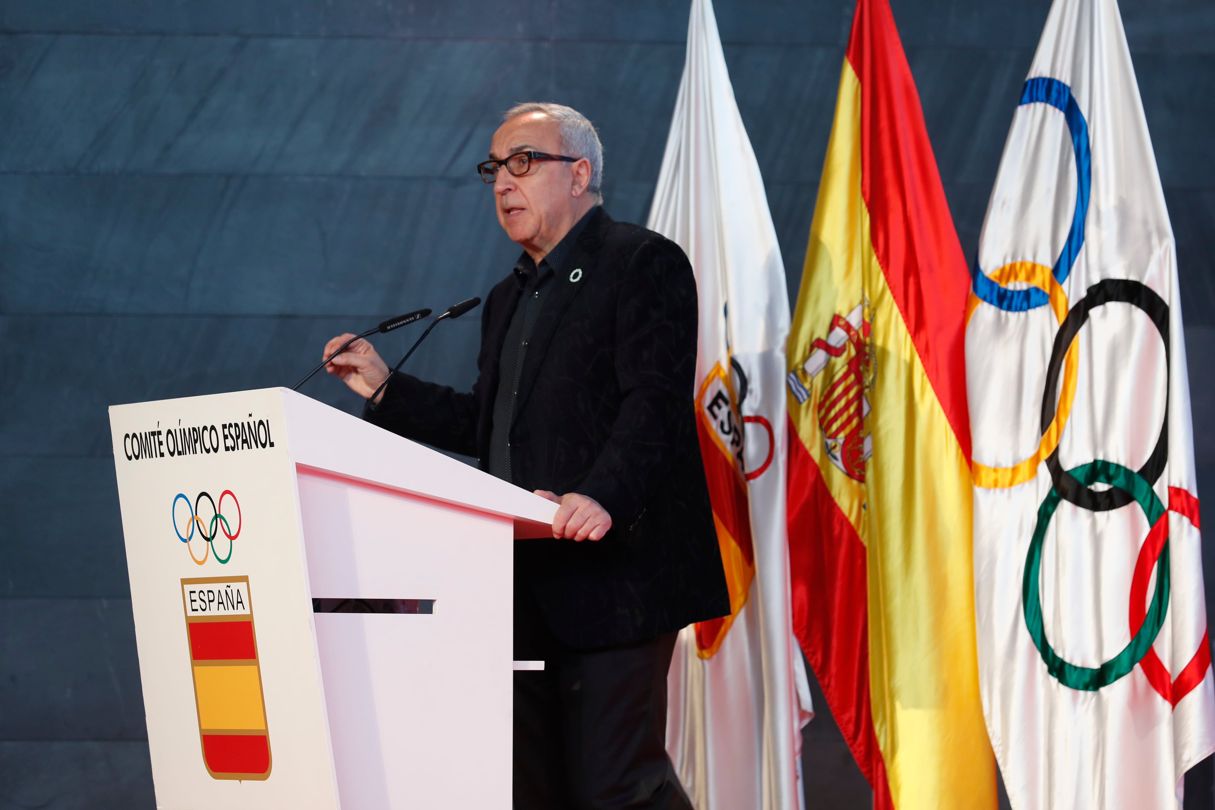 El presiente del Comité Olímpico Español (COE), Alejandro Blanco, interviene durante el acto