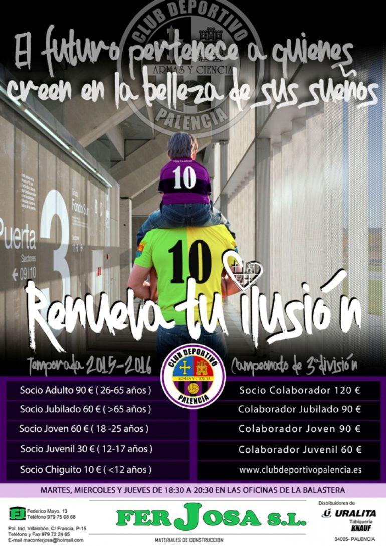 Cartel de la actual campaña de socios