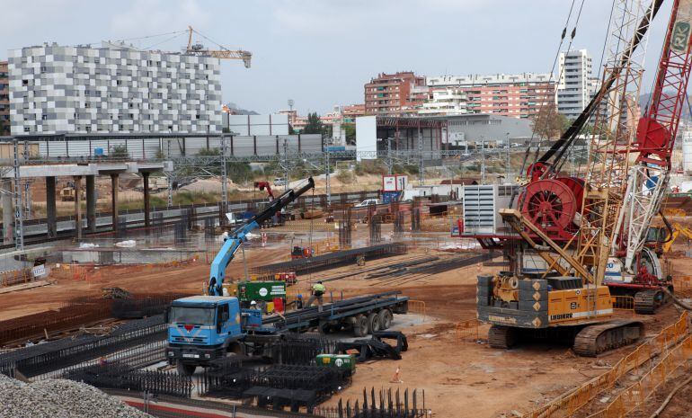 Imatges d'arxiu de les obres a la Sagrera, el 2012.