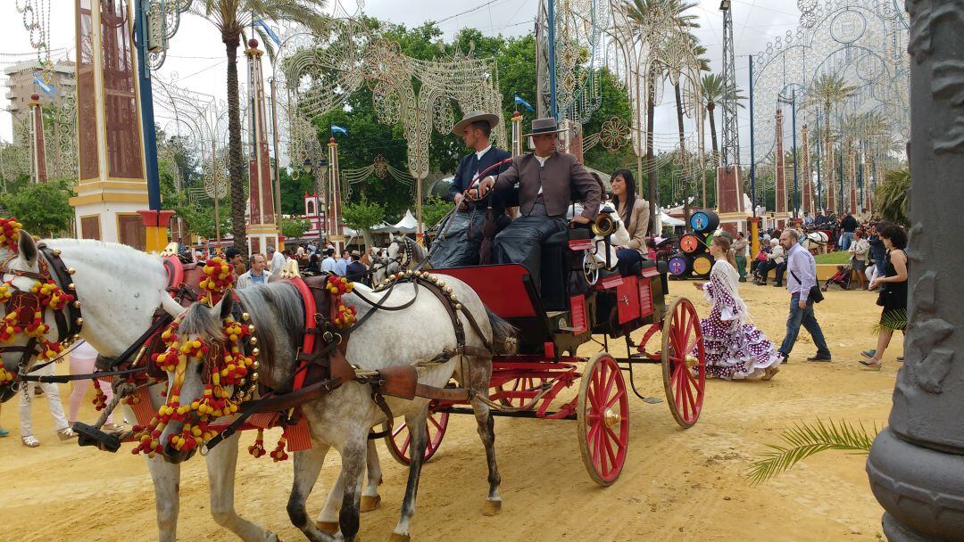 Parque González Hontoria durante la Feria del Caballo