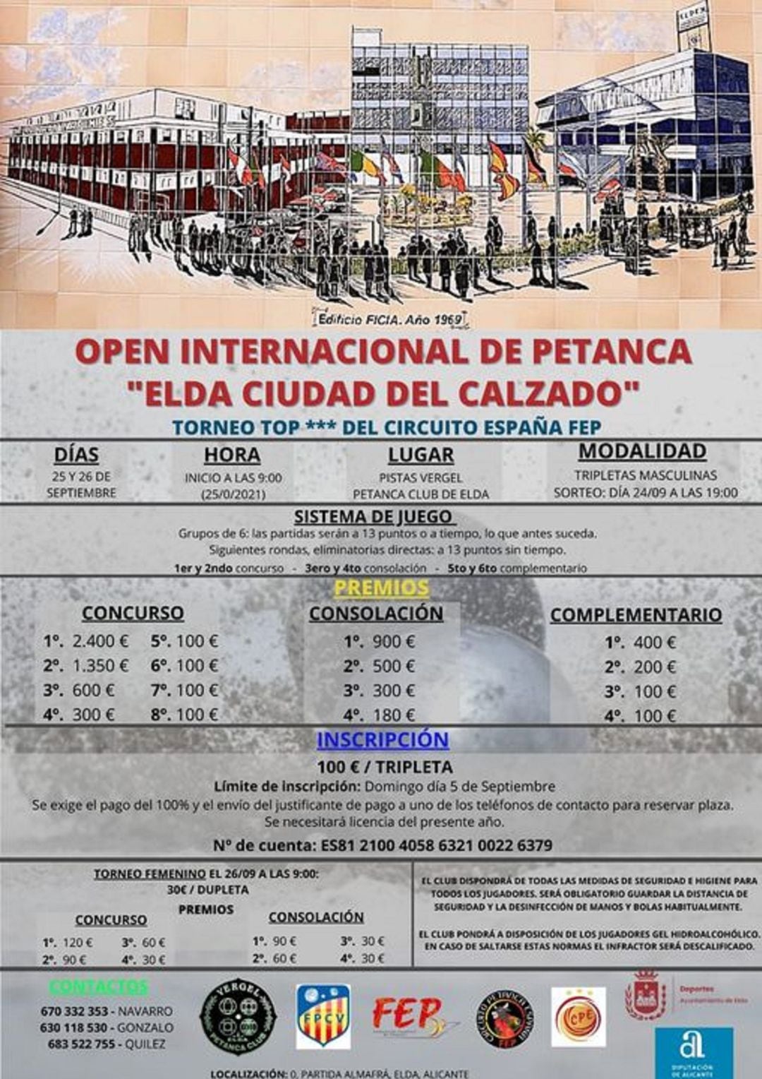 El Vergel P. C. de Elda tiene el visto bueno para disputar el open internacional