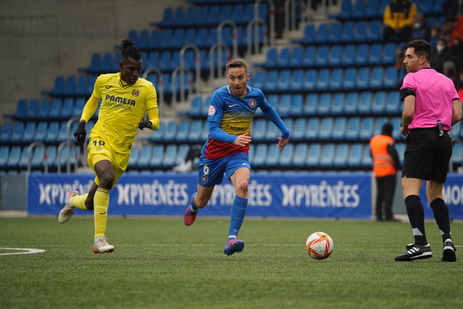 Marc Aguado, en el partido con el Andorra frente al Villarreal B