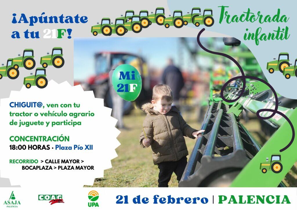 Tractorada infantil en Palencia