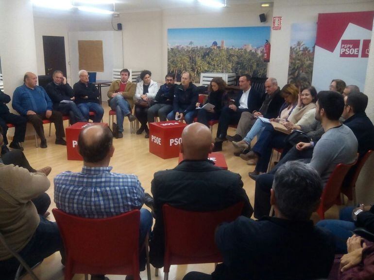 Reunión en la sede del PSOE