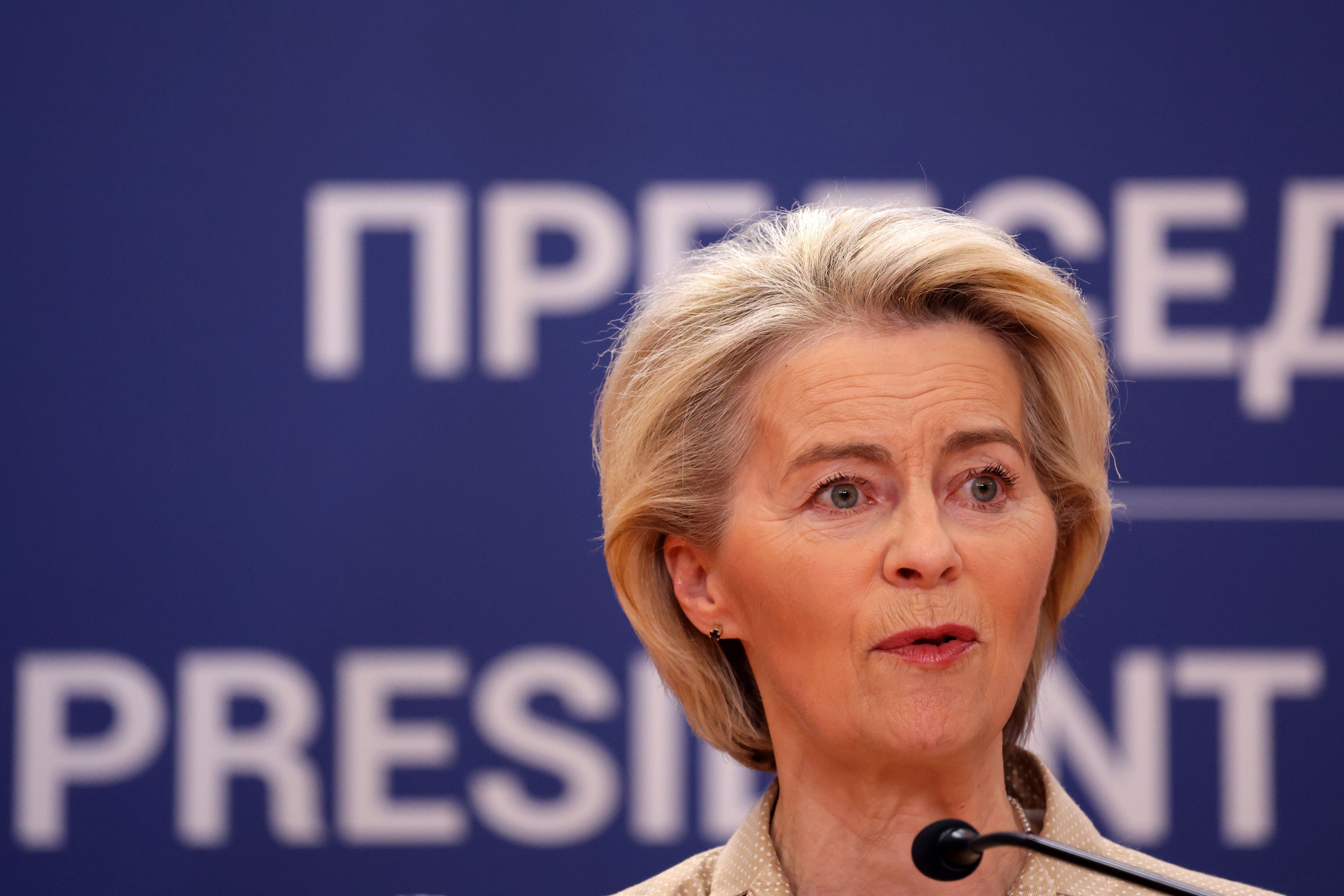 La presidenta de la Comisión Europea, Ursula von der Leyen
