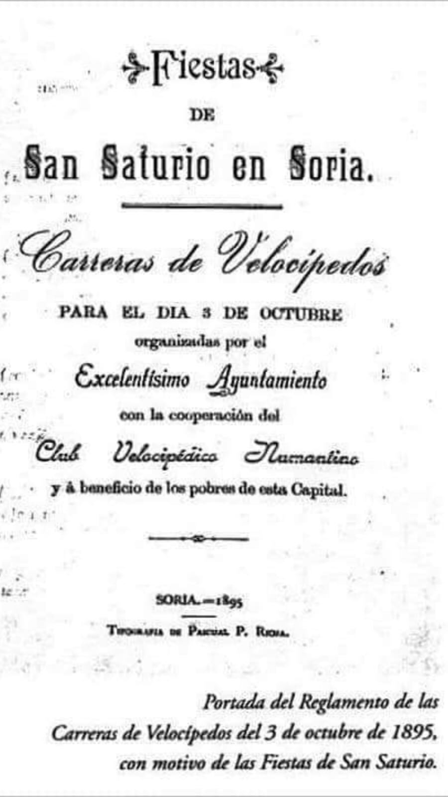 Programa de fiestas de 1895.