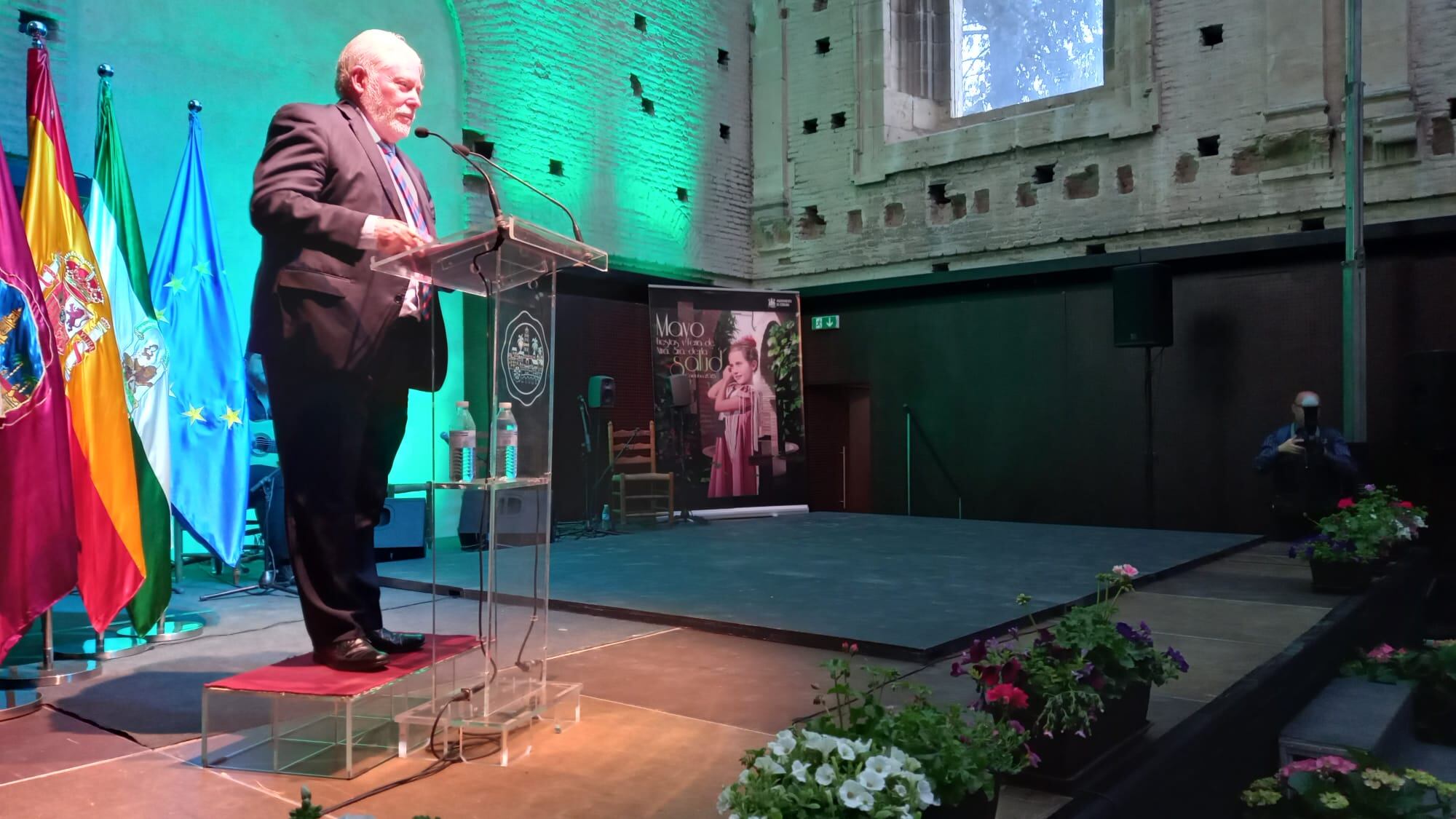 Alfonso Morales, durante la lectura del pregón