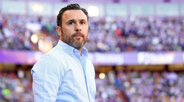 Sergio González, durante el partido ante el Numancia en el José Zorrilla