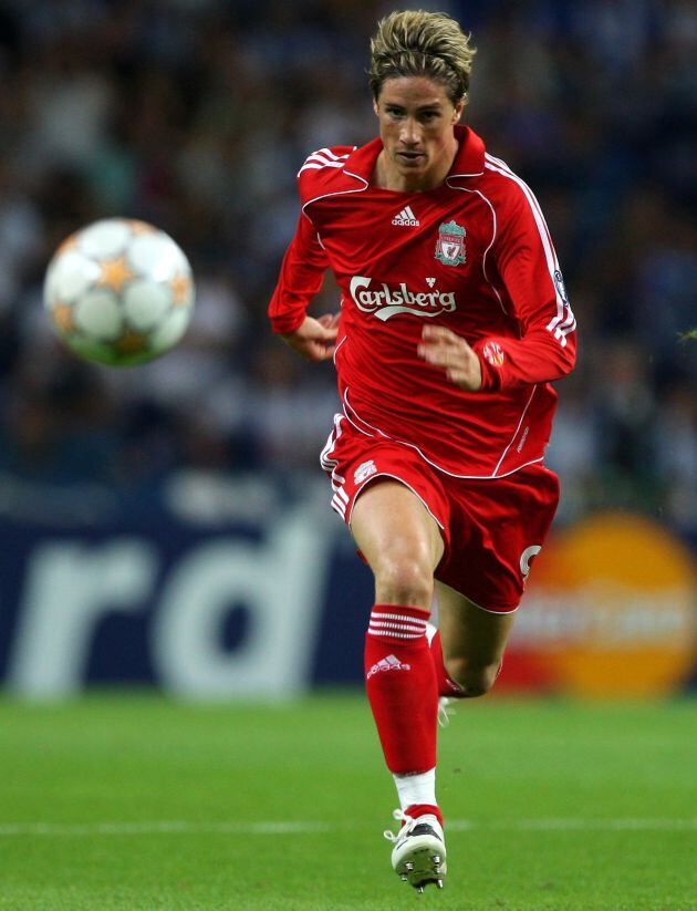 Fernando Torres, en su etapa en el Liverpool (2007).