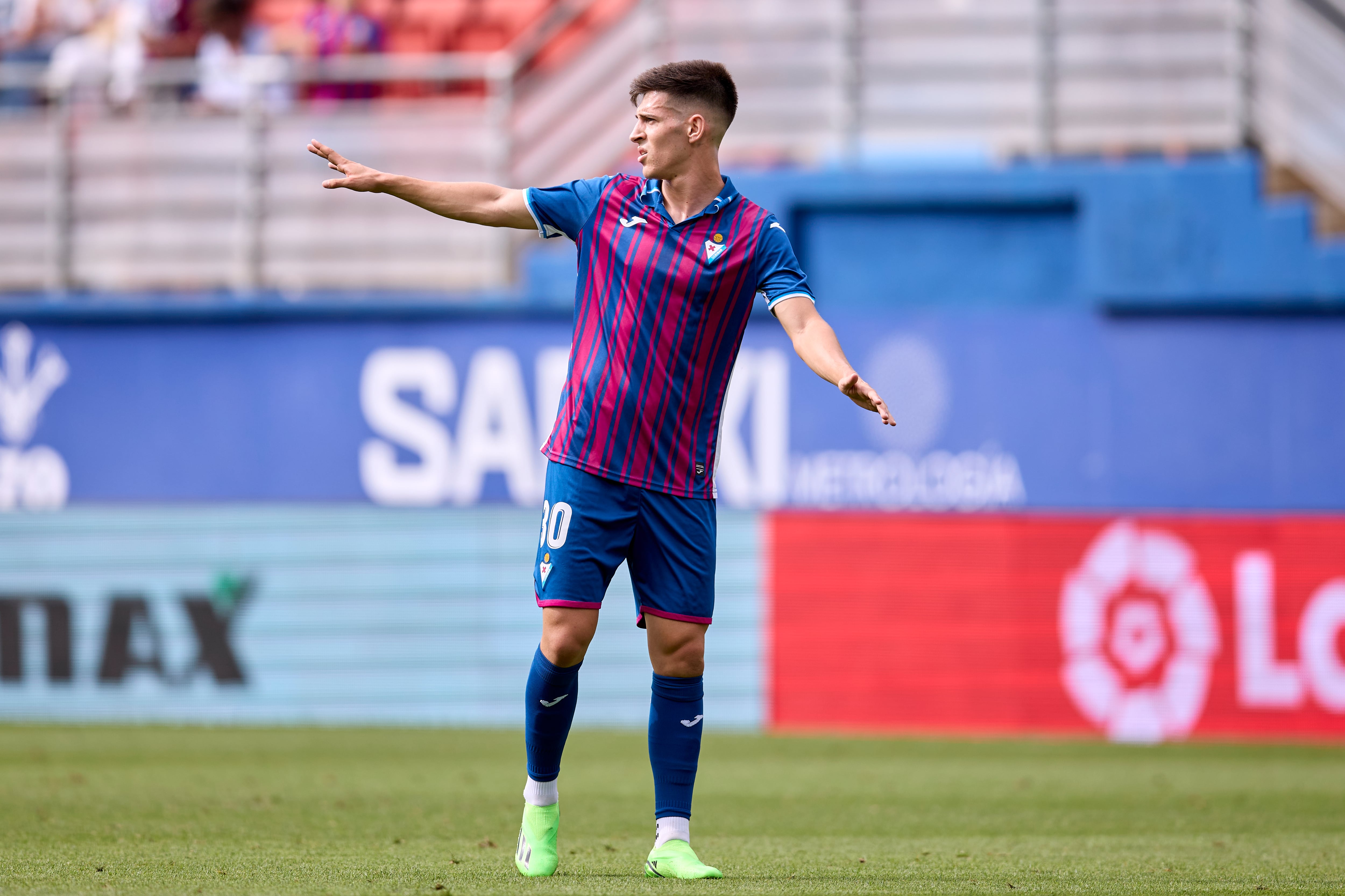 Imanol García de Albéniz en un partido de esta temporada con la SD EIbar