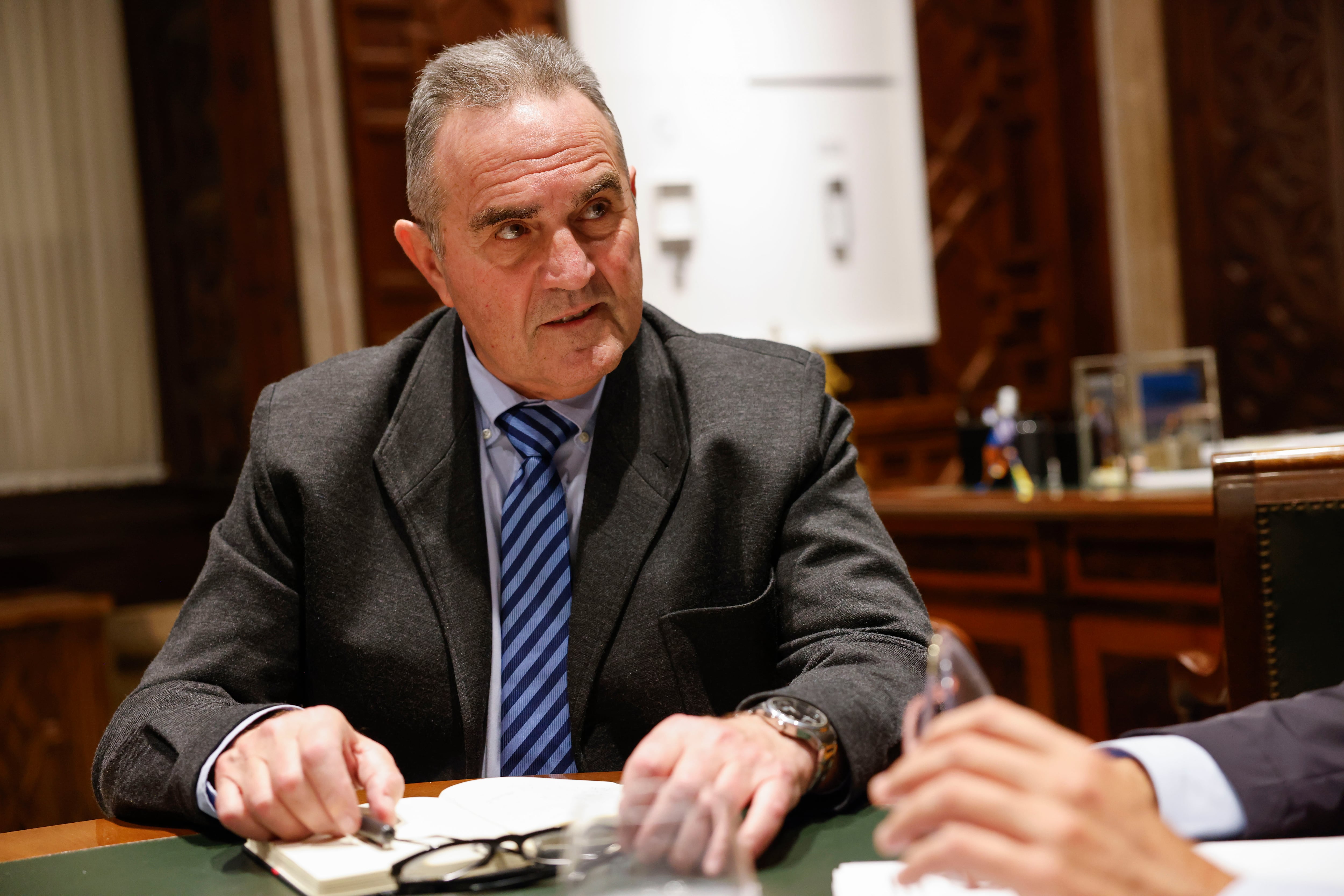 El vicepresidente segundo y conseller para la Recuperación Económica y Social de la Comunitat Valenciana, Francisco José Gan Pampols, durante su reunión con el president de la Generalitat, Carlos Mazón.