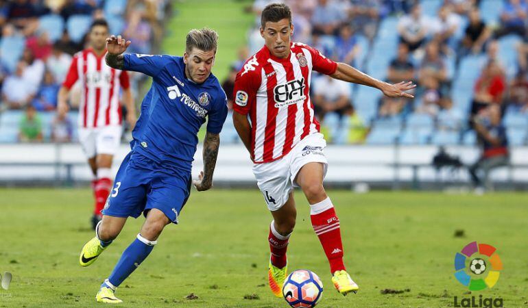 Rubèn Alcaraz durant el partit contra el Getafe. 