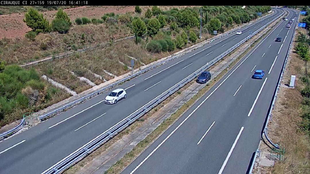 La cámara de Tráfico muestra al conductor en dirección contraria