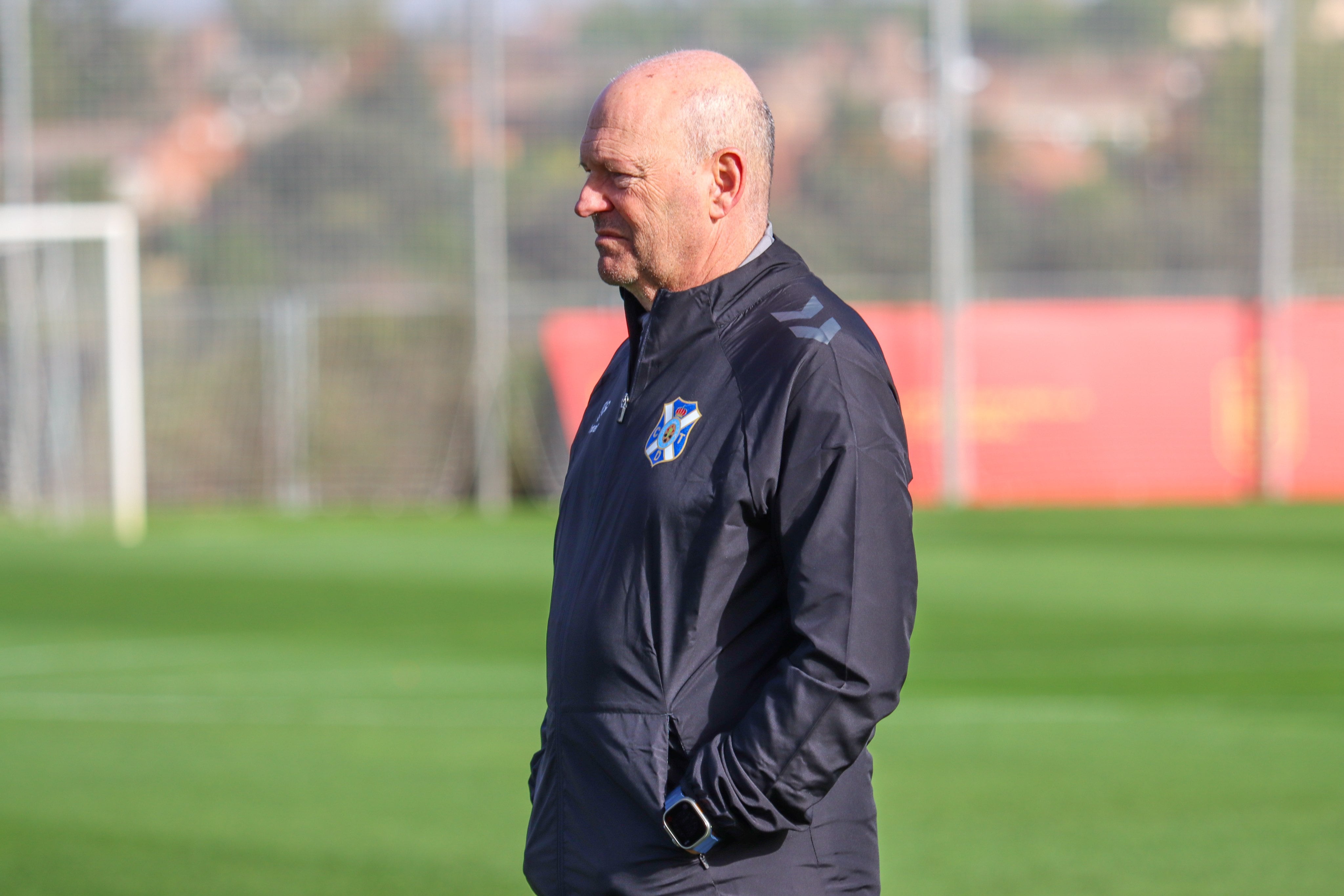 Pepe Mel en el entrenamiento en Las Rozas previo al duelo de Copa con el CD Alfaro.