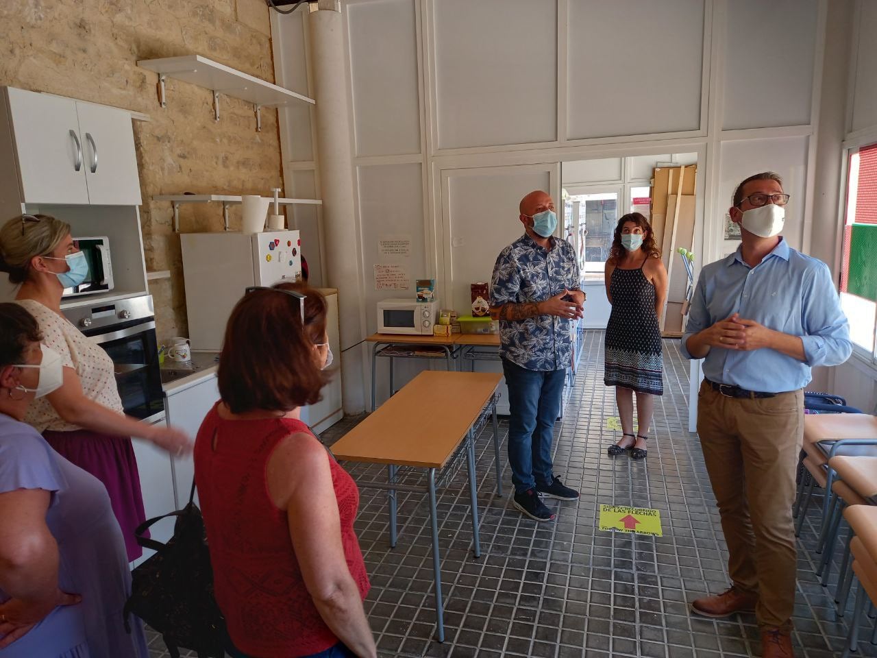 Imagen de archivo de una visita de Víctor García, director de Infraestructuras Educativas al CEE El Somni