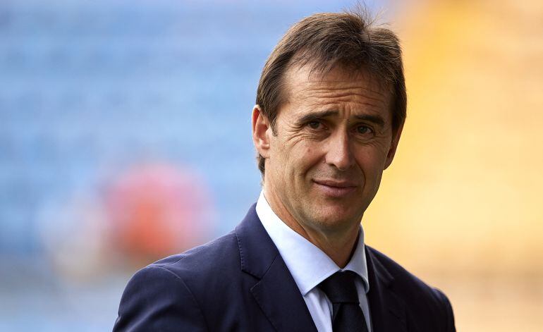 Julen Lopetegui, entrenador de la selección española, durante el amistoso entre España y Suiza.