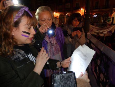 La manifestación concluyó con la lectura de un comunicado en el templete