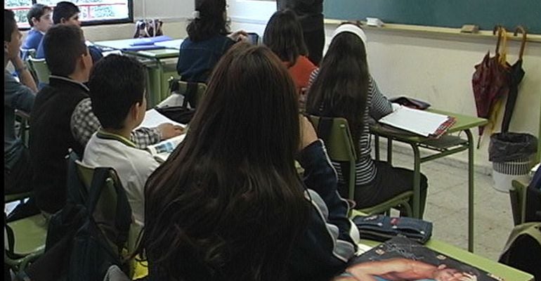 Clase de un colegio público de la zona norte de Madrid