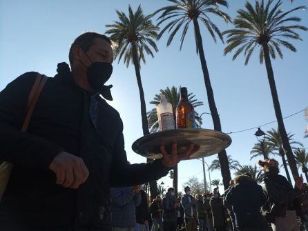 Protestas de los restauradores.