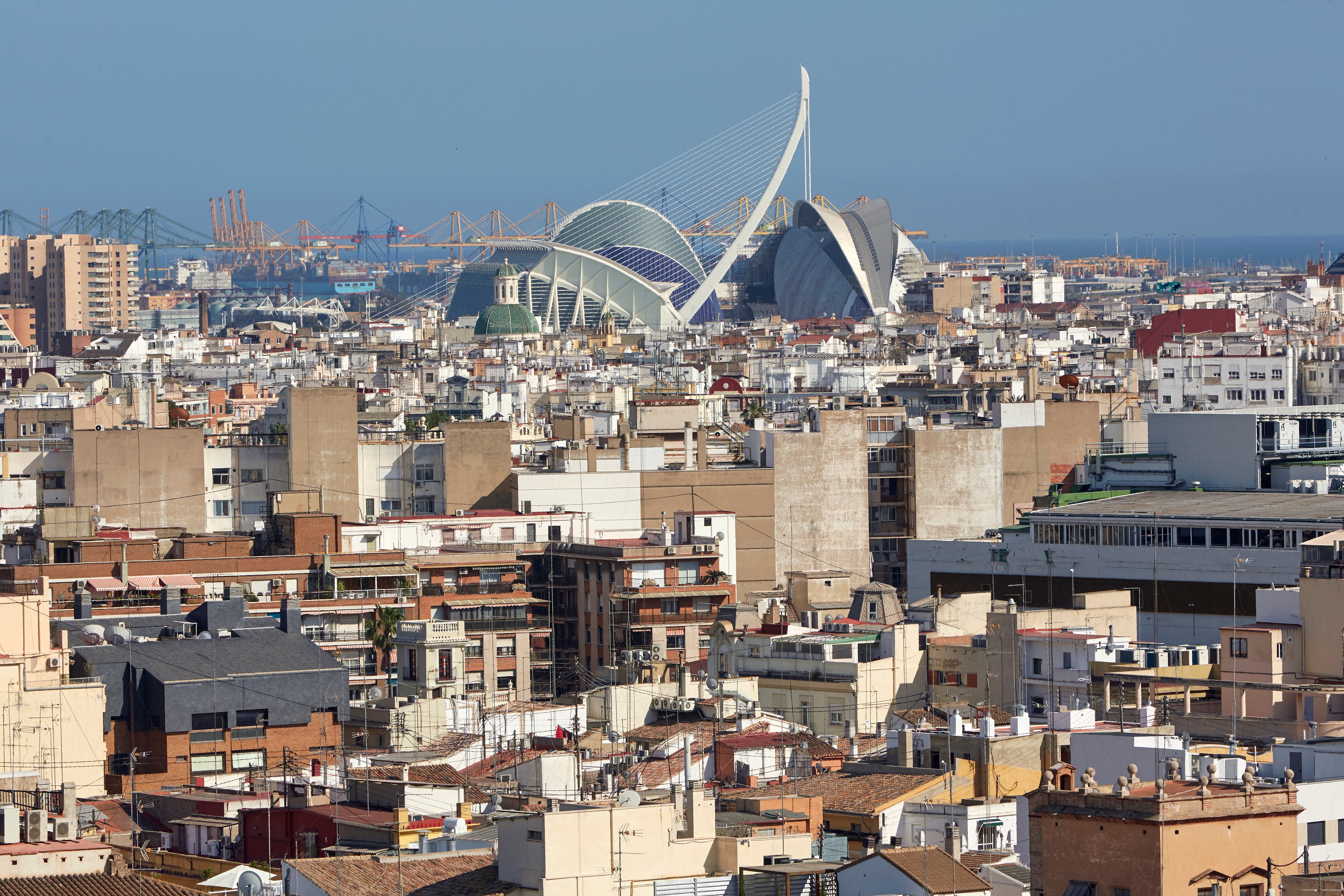 Vista aérea de la ciudad de València.