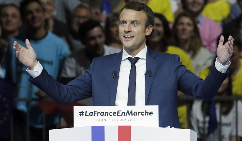 El candidato a la presidencia de Francia, Emmanuel Macron.