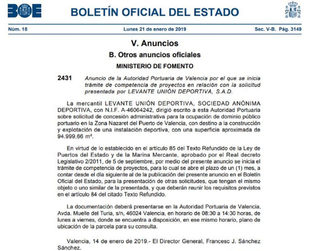 El BOE publica el concurso de proyectos sobre Nazare