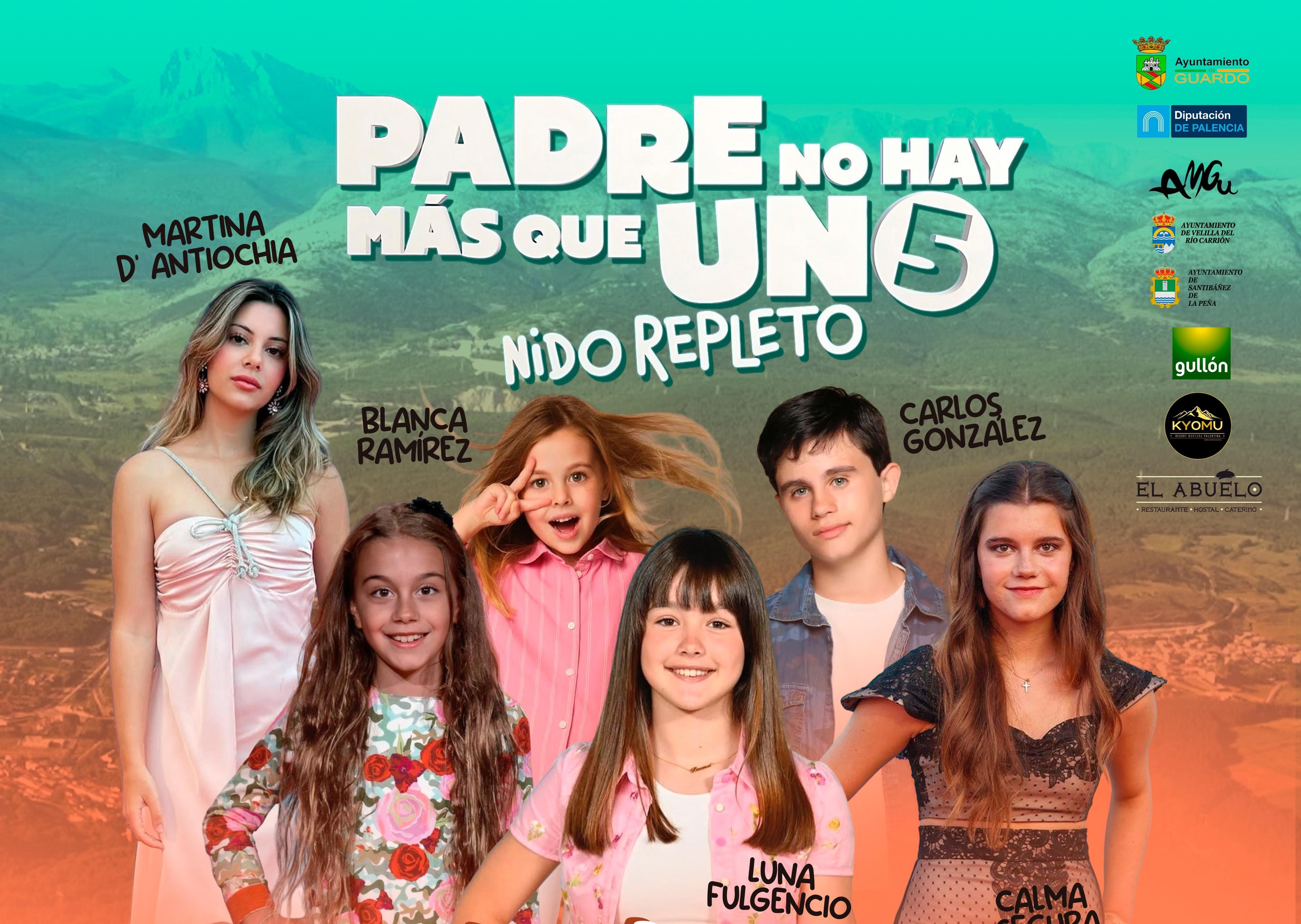 El elenco infantil al completo de ‘Padre no hay más que uno’, con AMGu en Guardo