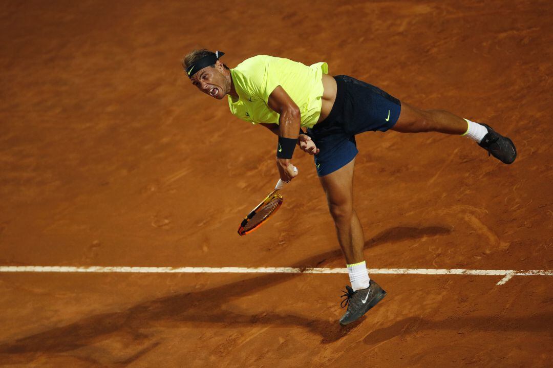 Nadal, durante el partido contra Carreño. 