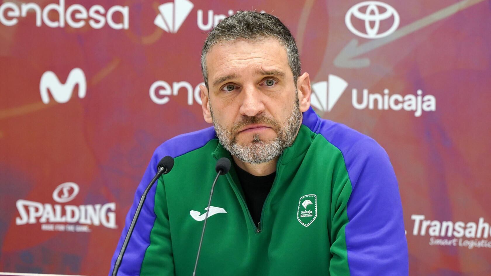 El técnico del Unicaja Ibon Navarro, en la rueda de prensa previa al partido de los cuartos de final de la Copa del Rey ante el Lenovo Tenerife