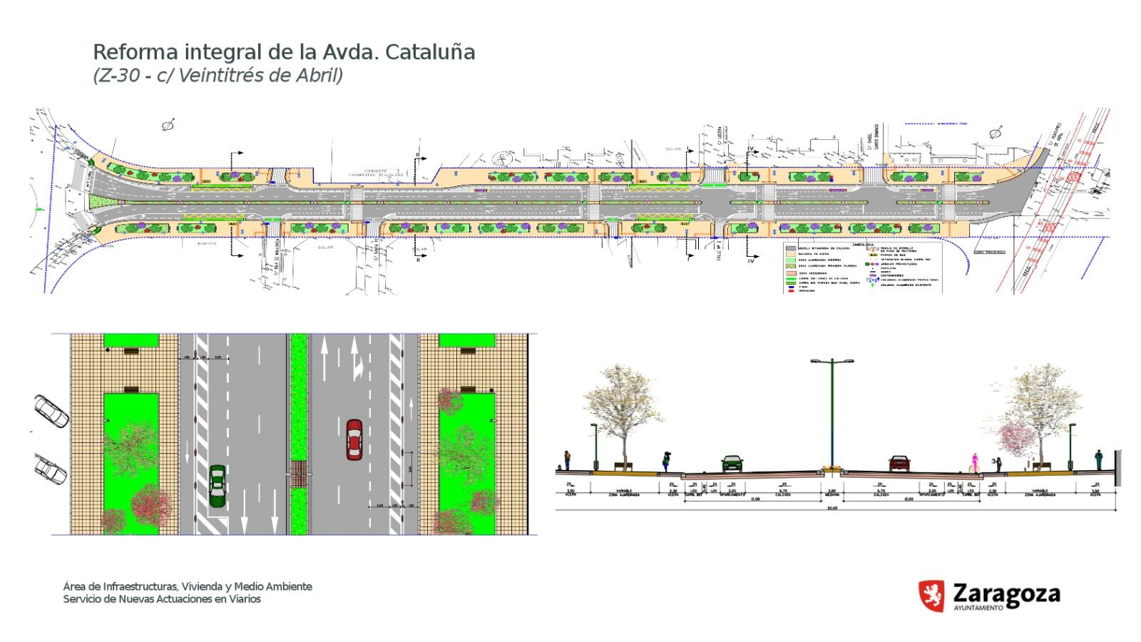 Reforma Avenida Cataluña de Zaragoza (Calle 23 de abril)