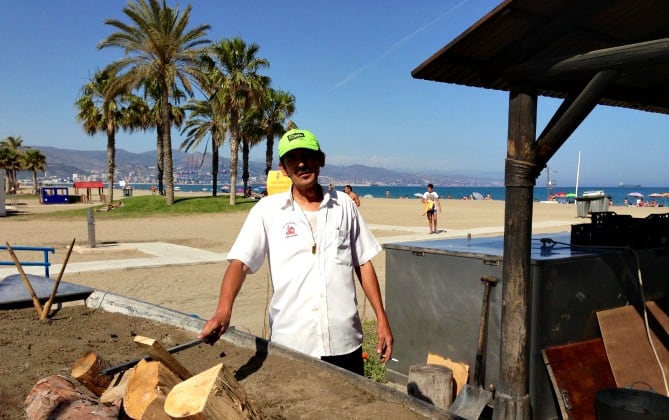 Chiringuito de Málaga en la playa de la Misericordia