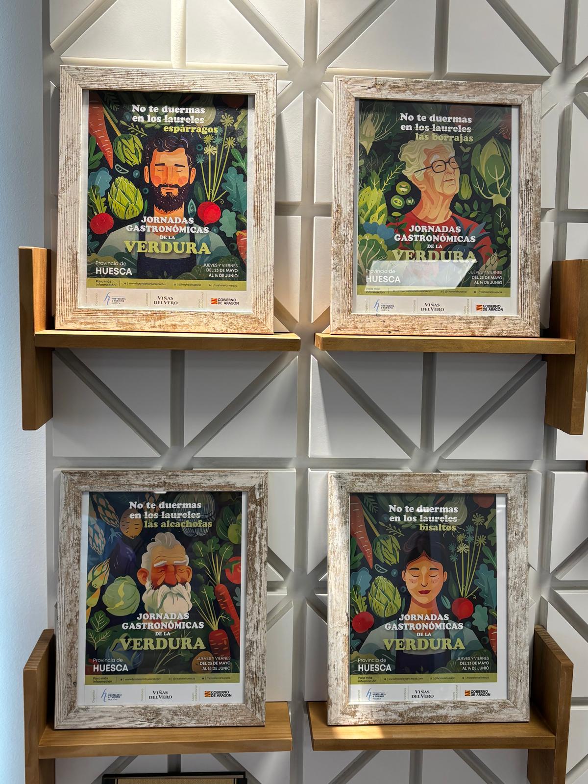 Diferentes carteles de las Jornadas Gastronómicas de la Verdura