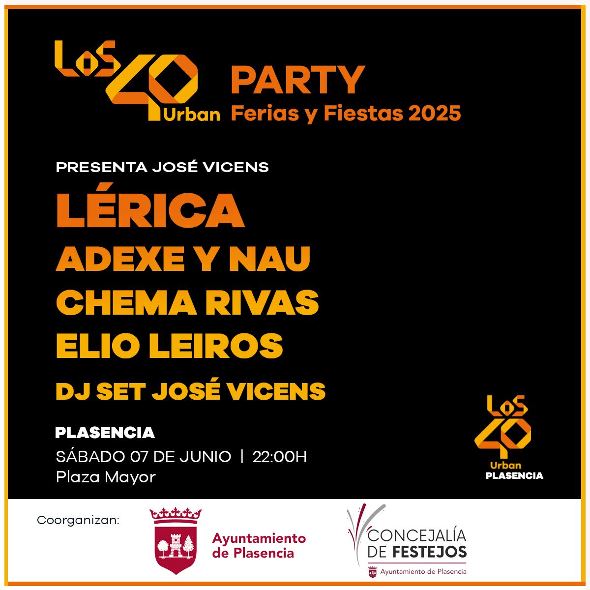 Cartel de Los 40 Urban Party